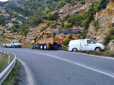 Yoldan çıkan aracın kurtarılması